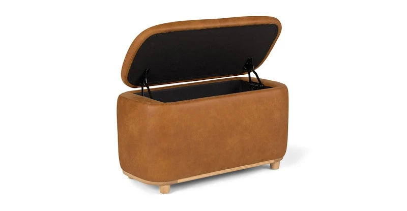 Maribo Rawhide Tan 32" Storage Ottoman 3 Maribo Rawhide Tan 32" Storage Ottoman - Image 3
