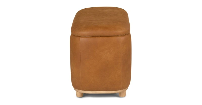 Maribo Rawhide Tan 32" Storage Ottoman 4 Maribo Rawhide Tan 32" Storage Ottoman - Image 4