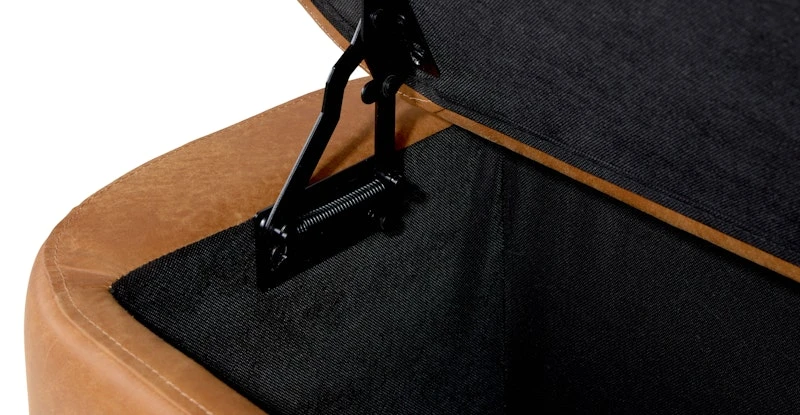 Maribo Rawhide Tan 32" Storage Ottoman 6 Maribo Rawhide Tan 32" Storage Ottoman - Image 6