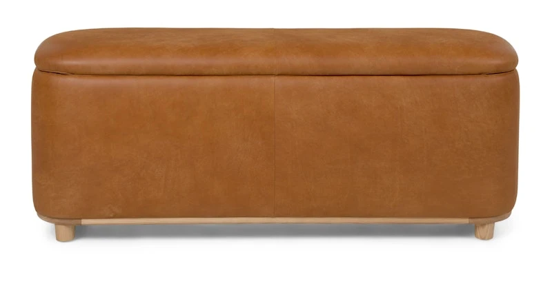 Maribo Rawhide Tan 48" Storage Ottoman 2 Maribo Rawhide Tan 48" Storage Ottoman - Image 2