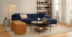 Maribo Rawhide Tan 19" Storage Ottoman