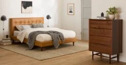 Lenia Walnut 4-Drawer Chest