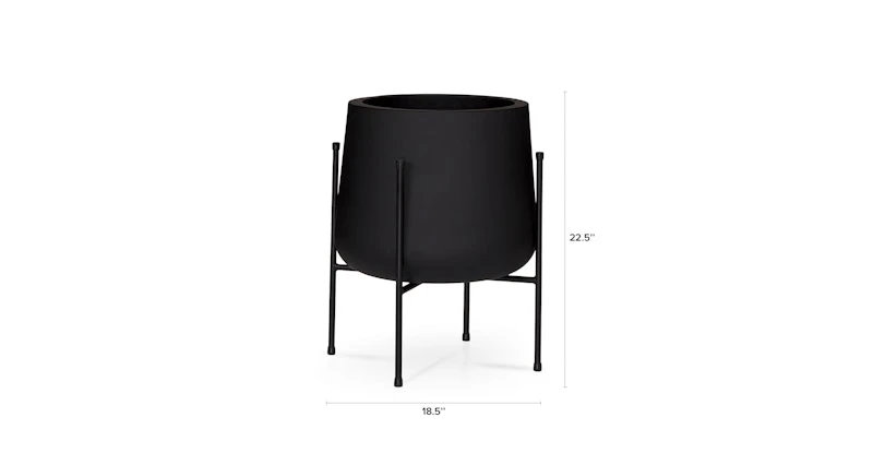 Tuva Black Wide Indoor/Outdoor Planter Set 11 Tuva Black Wide Indoor/Outdoor Planter Set - Image 11