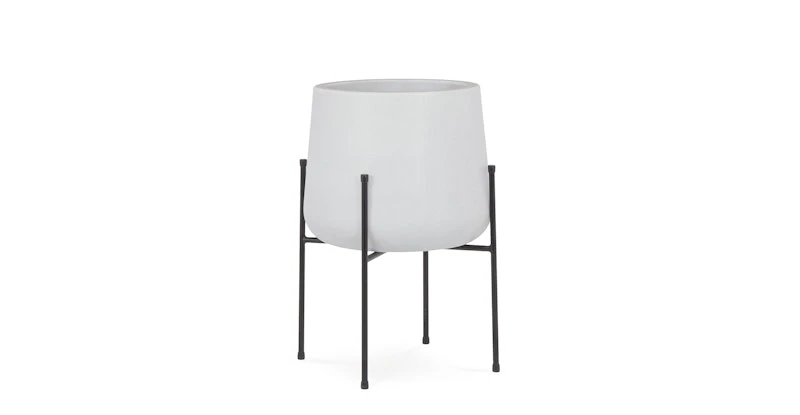 Tuva White Wide Indoor/Outdoor Planter Set 2 Tuva White Wide Indoor/Outdoor Planter Set - Image 2