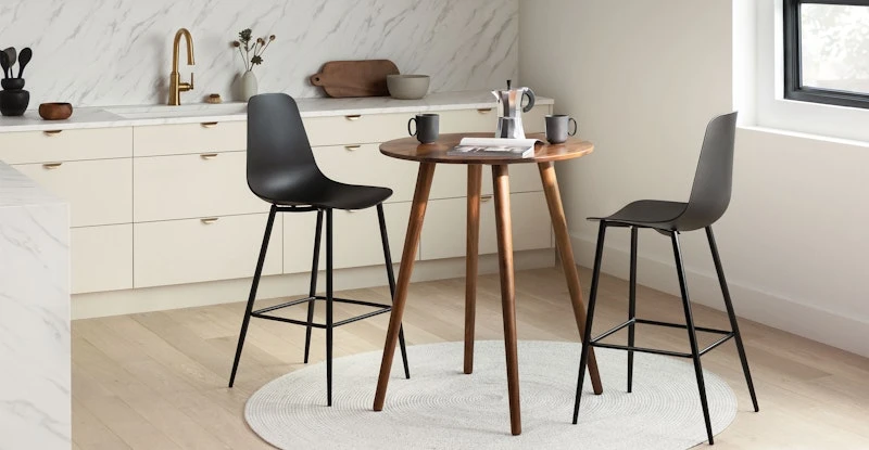 Seno Walnut 31" Round Bar Table 1 Seno Walnut 31" Round Bar Table