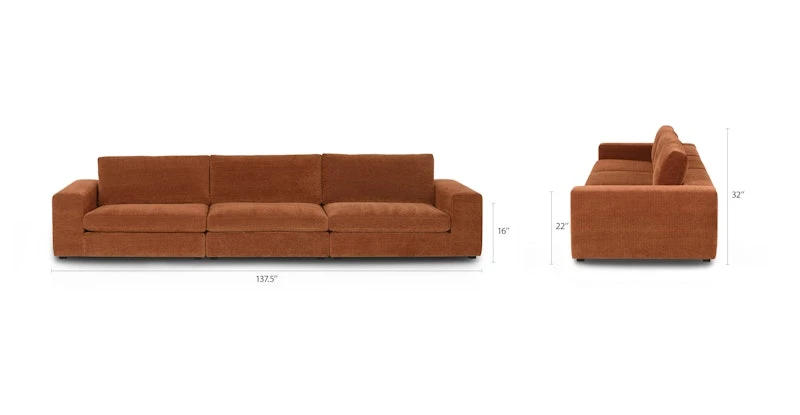 Beta Rowan Orange Modular Sofa 8 Beta Rowan Orange Modular Sofa - Image 8