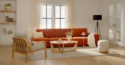 New Products 21 Beta Rowan Orange Modular Sofa